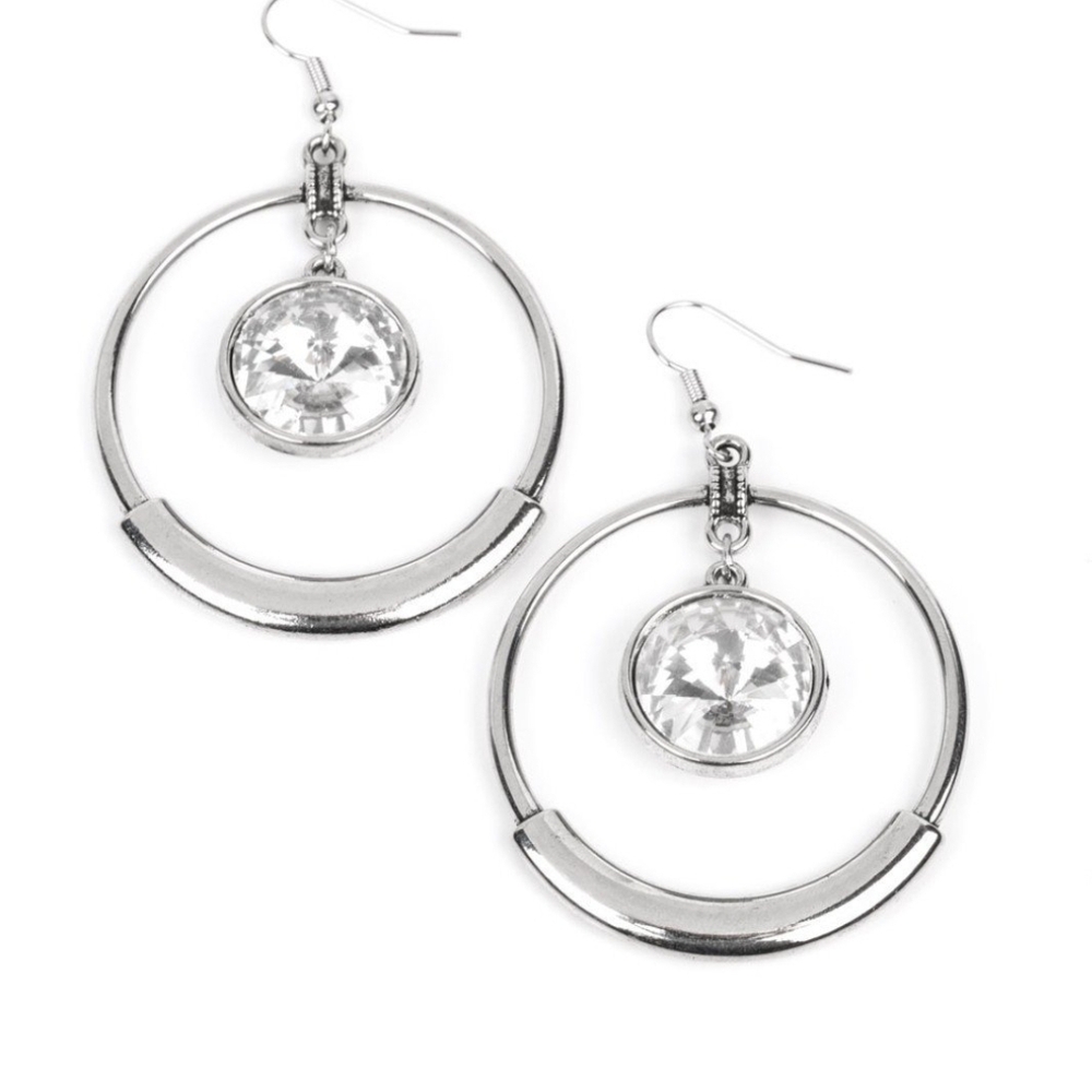 Paparazzi Silver Hoop Earrings with Charms